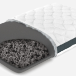 Stylish, quilted pet bed with cushioned base, ideal for comfort and support.