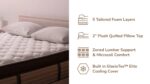 Helix Moonlight Elite Mattress features five foam layers, zoned support, cooling cover, and quilted top.