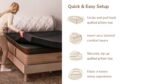 Cozy bedroom with customizable mattress setup guide for luxury sleep experience.