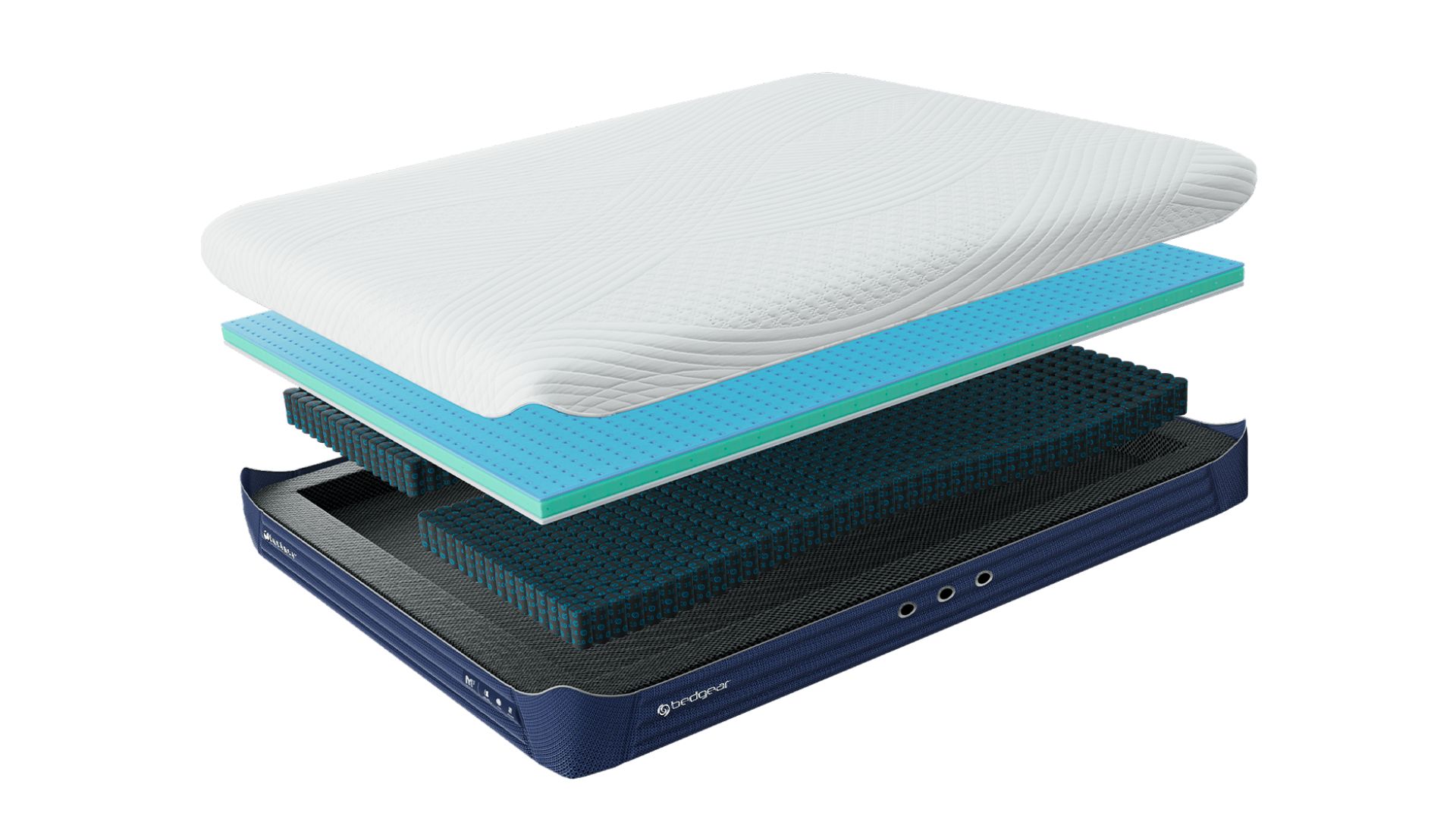 Innovative mattress design: breathable comfort, supportive foam, structured core for airflow and durability.