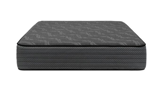 Stylish dark gray mattress with sleek design, comfort, and quality craftsmanship.