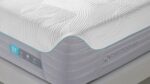 Modern mattress with quilted top, digital controls, sleek design, and advanced sleep technology.