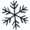 Intricate dark snowflake symbol with six points, showcasing winter themes and seasonal aesthetics.