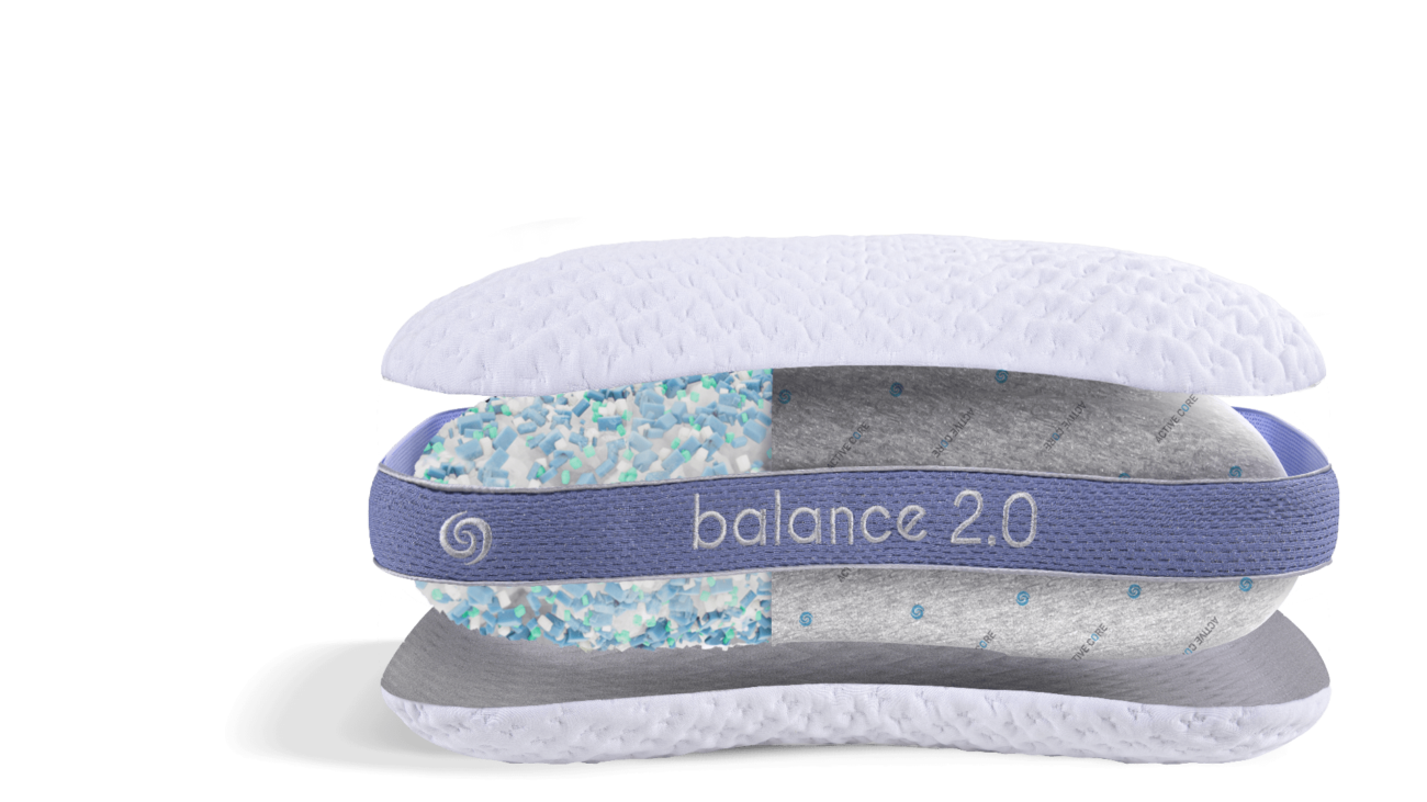 Balance 2.0 product layers: breathable, cushioned, stable core, durable base for ultimate comfort.