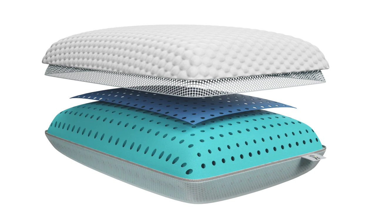 Multi-layer cooling pillow: breathable, supportive, adaptable design for diverse sleep needs.