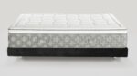 Luxurious quilted mattress with elegant design on a sturdy base for stylish comfort.