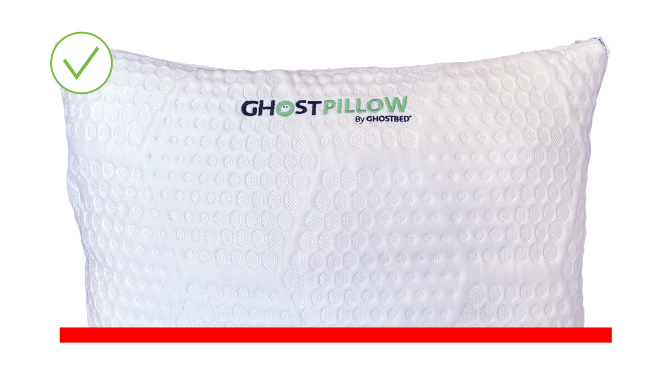 Modern GhostPillow with raised dot texture for stylish comfort and optimal airflow.