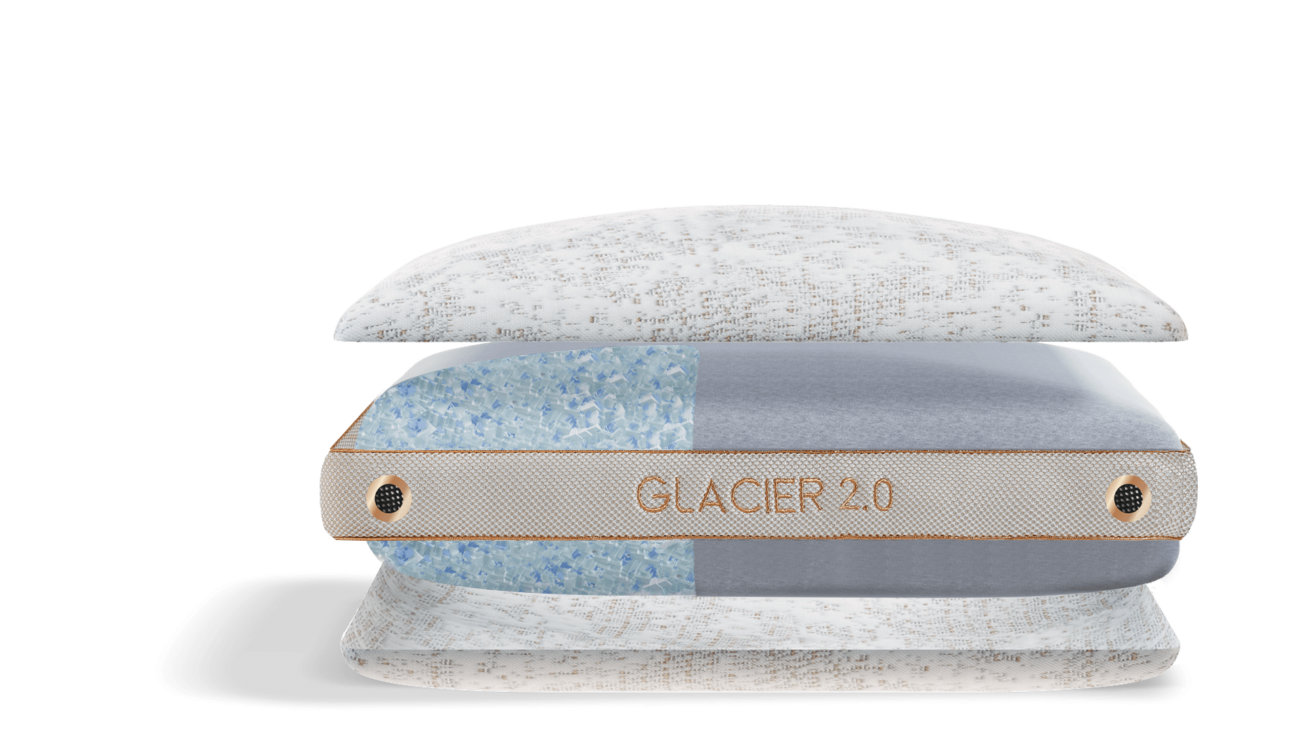 Glacier 2.0 Pillow: Stylish, cooling design with advanced materials for ultimate comfort and sleep quality.