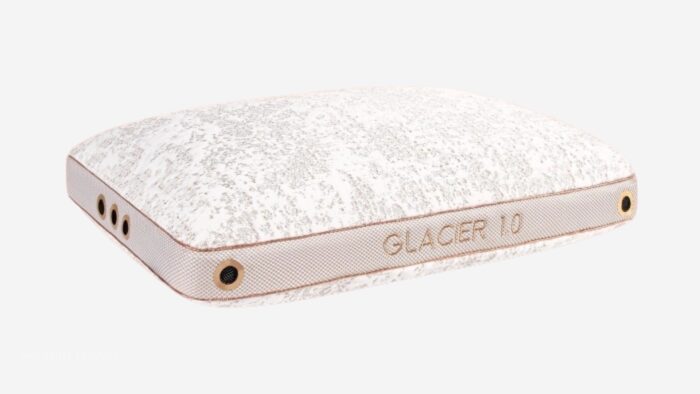 Glacier 10 Pillow: Cooling technology, modern design, luxurious fabric, for comfortable sleep.