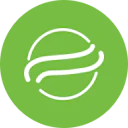 Minimalist green circle logo with white waves symbolizing sustainability, energy, and modernity.