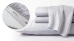 Sleek gray bedding by GHST showcasing luxury, comfort, and eco-friendly design.