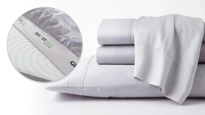 Sleek gray bedding by GHST showcasing luxury, comfort, and eco-friendly design.