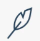 Minimalist leaf outline icon in muted tones for eco-friendly and modern designs.