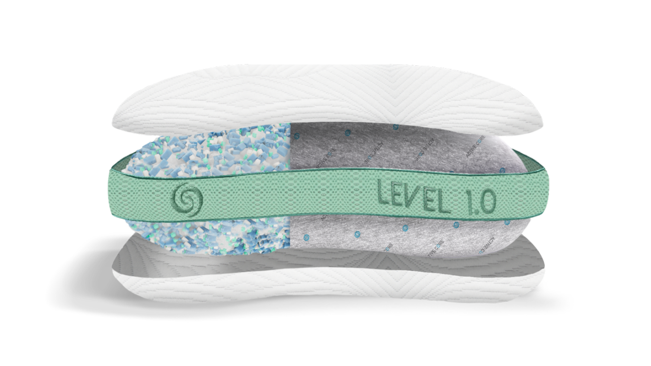 Modern, layered insole design in mint and white, featuring LEVEL 1.0 branding for style.