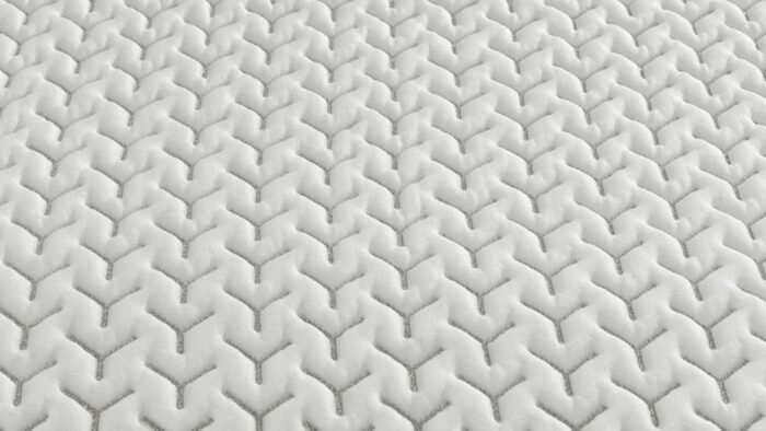 Modern mattress with wave pattern for comfort, support, and breathability.