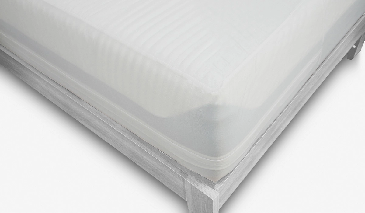 Modern sleek mattress on light wood frame, ideal for serene contemporary bedrooms.