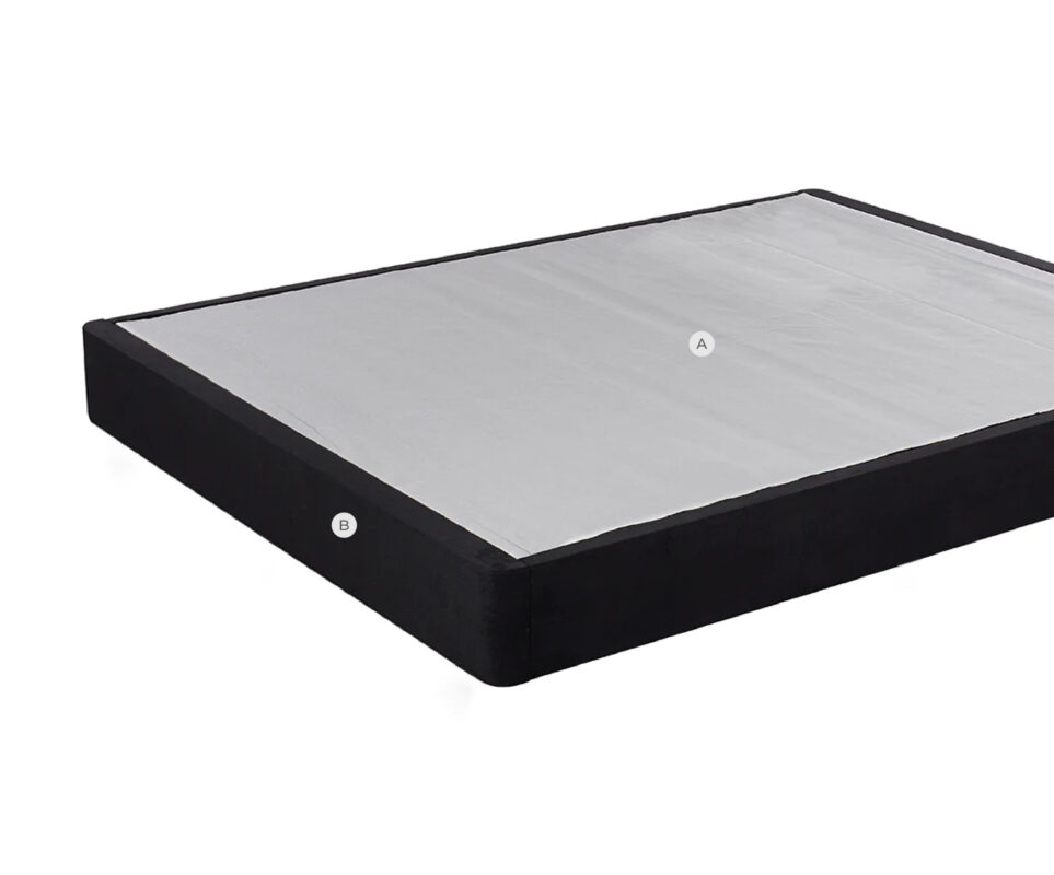 Modern black mattress, sleek design, comfort with memory foam, suits various bedroom styles.
