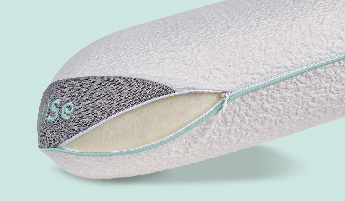 Modern ergonomic memory foam pillow with removable cover for enhanced comfort and restful sleep.
