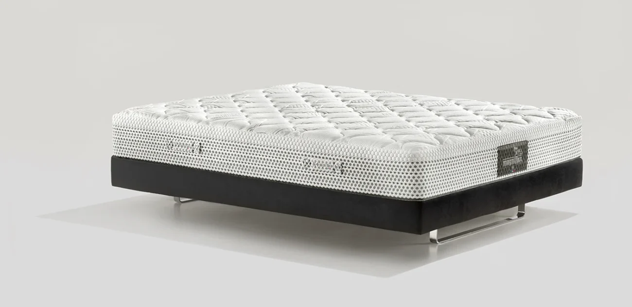 Luxurious queen mattress: plush tufted surface, durable base, modern comfort and style.