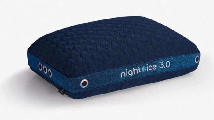 Night Ice 3.0 Cooling Pillow: Navy, ergonomic design with airflow technology for optimal sleep comfort.