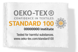 OEKOTEX® STANDARD 100 Label: Safe, Sustainable Textiles Tested for Harmful Substances.