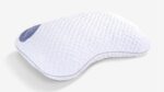 Ergonomic pillow with wave shape for optimal head, neck, and shoulder support.