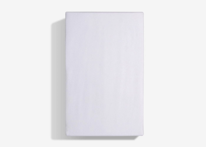 Minimalist white box with mysterious purpose on neutral background, smooth and polished design.