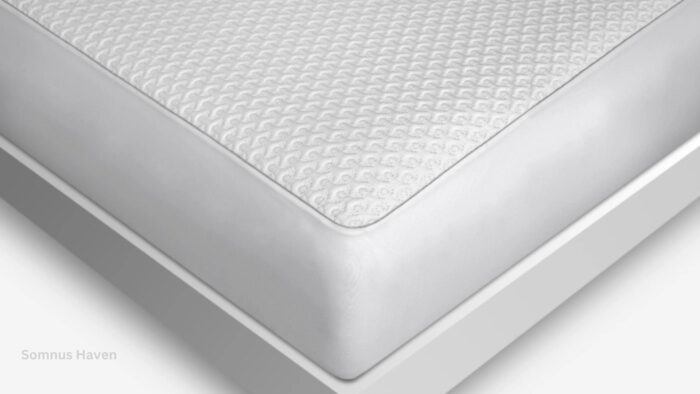 Modern white mattress with quilted pattern, offering elegance and comfort.