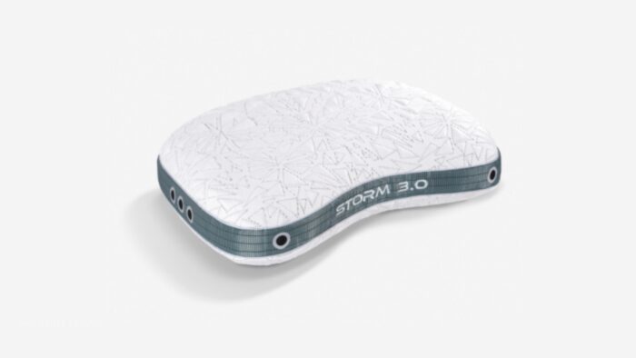 Sleek STORM 3.0 device; pebble design, white, ergonomic, ports for connectivity, innovative gadget.