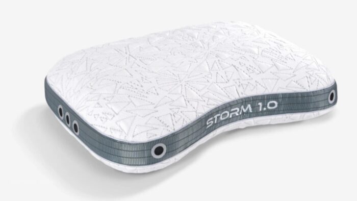 Ergonomic Storm 1.0 Pillow: Modern design, enhanced airflow, optimal comfort, diverse sleep positions.