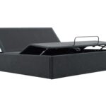 Sleek black storage box with open lid, ideal for organizing documents and keepsakes.