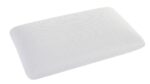 Ergonomic white pillow with breathable mesh for cool, comfortable sleep. Suitable for all positions.