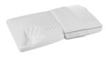 Ergonomic memory foam pillow with contour support, breathable design, for all sleeping positions.
