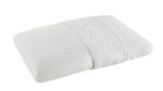Elegant memory foam pillow with ventilation holes for cooling and a textured, stylish design.